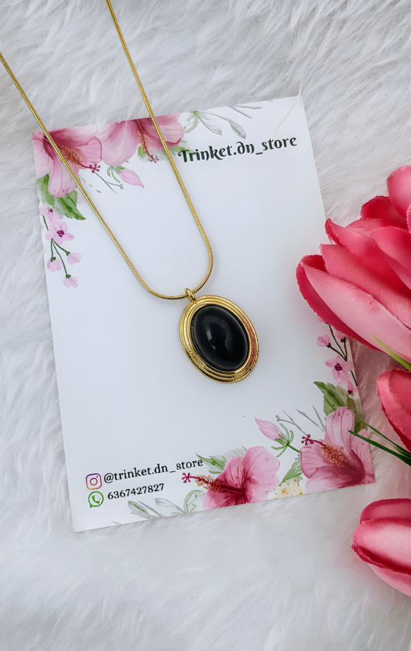 Black Stone Necklace