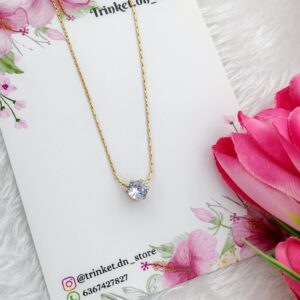 Simple Solitaire Necklace