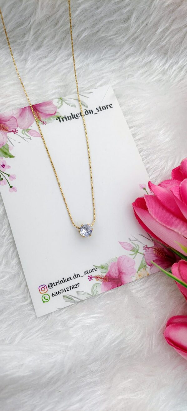 Simple Solitaire Necklace