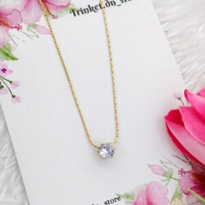 Simple Solitaire Necklace