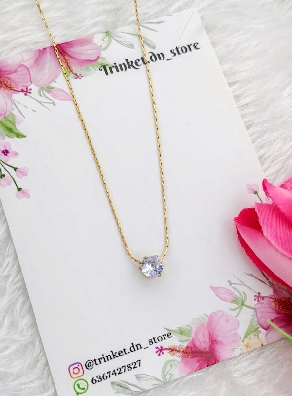 Simple Solitaire Necklace