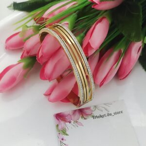Chic Triple-Lined Bracelet with CZ Diamond Accents