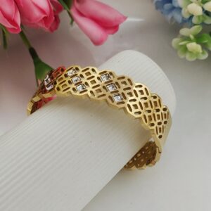 Geometric Cut CZ Stone Bracelet