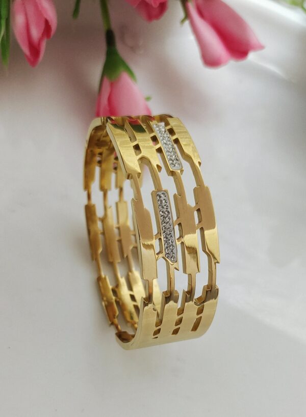Modern Cut CZ Stone Bracelet