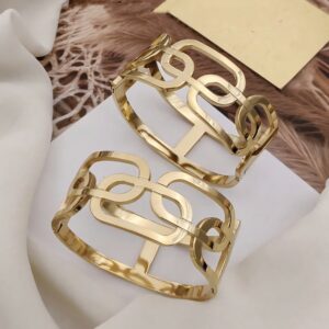 Geometric Cutwork Bangle Design