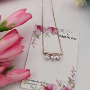 ✨ Elegant Triple Drop Necklace – Dainty & Dreamy 💫
