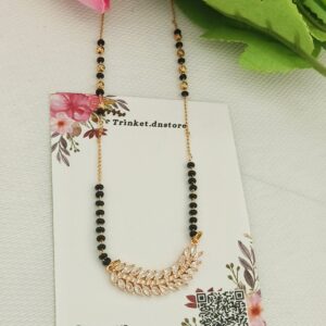 ✨ Elegant Leaf Design Mangalsutra Necklace 🖤