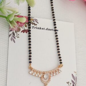 ✨ Radiant Circle Drop Mangalsutra Necklace 🖤