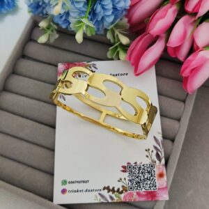 A Geometric Cut-Out Gold Bangle ✨