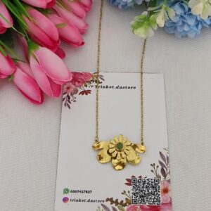 Golden Petal Blossom Pendant Necklace 🌼